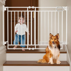 Grownsy Baby Gate no bottom bar for a safe, trip-free doorway.