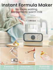Grownsy Instant Warmer LCD display shows precise temperature control for bottles and beverages.