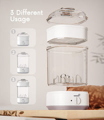 Grownsy compact design enables one-handed operation during feeding.
