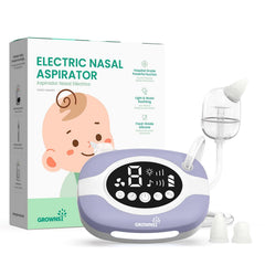 GROWNSY Electric Nose Suction for Baby in purple, compact for on-the-go relief.