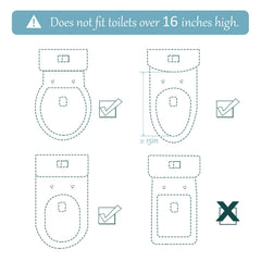 GrowthPic elongated toilet compatibility blue seat for standard and elongated bowls