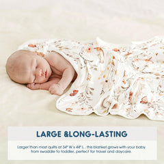 GRSSDER baby blanket double-layer design for year-round comfort.