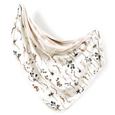 GRSSDER Flora beige baby blanket with double-layer warmth for swaddling and cozy naps.