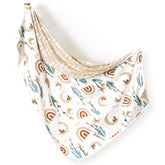 GRSSDER Baby Blanket close-up shows soft jersey knit texture for gentle skin touch.