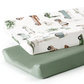 GRSSDER car-print changing pad cover for nursery use and quick, snug diaper changes.