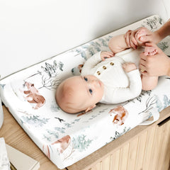 GRSSDER jersey-knit changing pad cover for breathable, sweat-absorbing comfort.