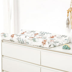 GRSSDER wolf-pattern changing pad cover shown on a standard pad.