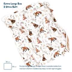 GRSSDER double-layer blanket showcases versatile warmth for swaddling.