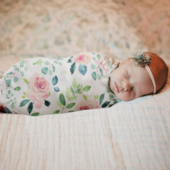 GRSSDER nursery styling pink rose blanket adds modern look