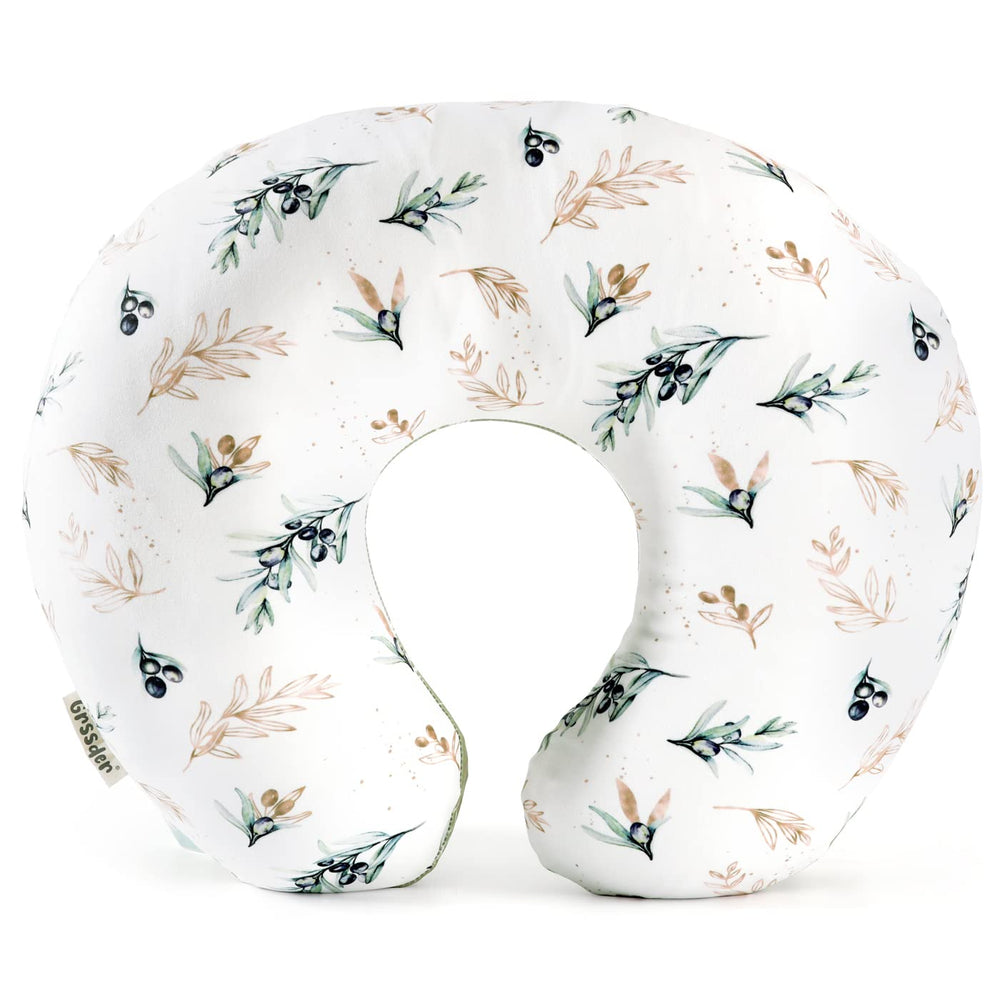 GRSSDER nursing pillow cover in stretchy minky fabric provides plush comfort during feeds.
