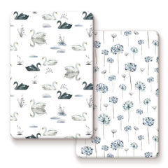 GRSSDER Pack n Play Sheets 2-pack with elastic band for secure fit