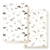 GRSSDER pack n play sheets fitted 2-pack with elastic edges for secure, quick changes