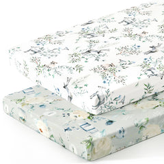 GRSSDER stretchy jersey fabric sheet feels breathable and soft for baby comfort.