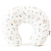 GRSSDER reversible nursing pillow cover in rose pattern, close-up shows soft, breathable minky fabric.