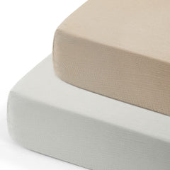 GRSSDER soft muslin crib sheet close-up showing gentle cotton touch for sensitive skin