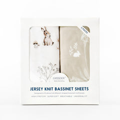 GRSSDER 2-pack bassinet sheets highlights convenient value and backups.