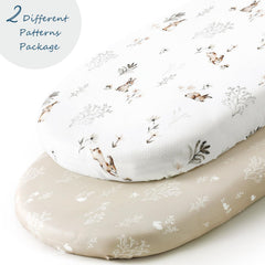 GRSSDER bassinet sheet shows elastic bottom for a secure fit.