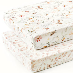 GRSSDER stretch crib sheet with animals print keeps little sleepers snug all night.