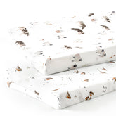 GRSSDER stretch soft jersey-knit changing pad cover 2-pack provides cozy diaper-change comfort.
