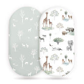 GRSSDER Stretch Ultra Soft Bassinet Sheet with elastic bottom for snug naps.