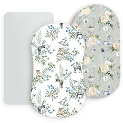 GRSSDER stretchy bassinet sheet offers a soft feel for breathable sleep.