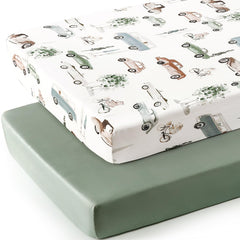 GRSSDER universal-fit elastic crib sheet ensures a secure crib fit