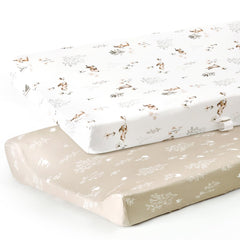 GRSSDER watercolor rabbit pattern changing pad cover adds soft, cozy nursery comfort.