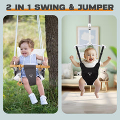 G TALECO GEAR baby swing with cotton canvas and cushions for cozy comfort