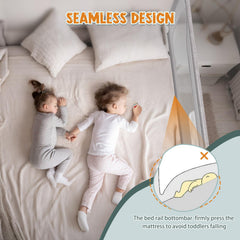 G TALECO GEAR foam-padded safety rail for toddlers provides gentle protection.