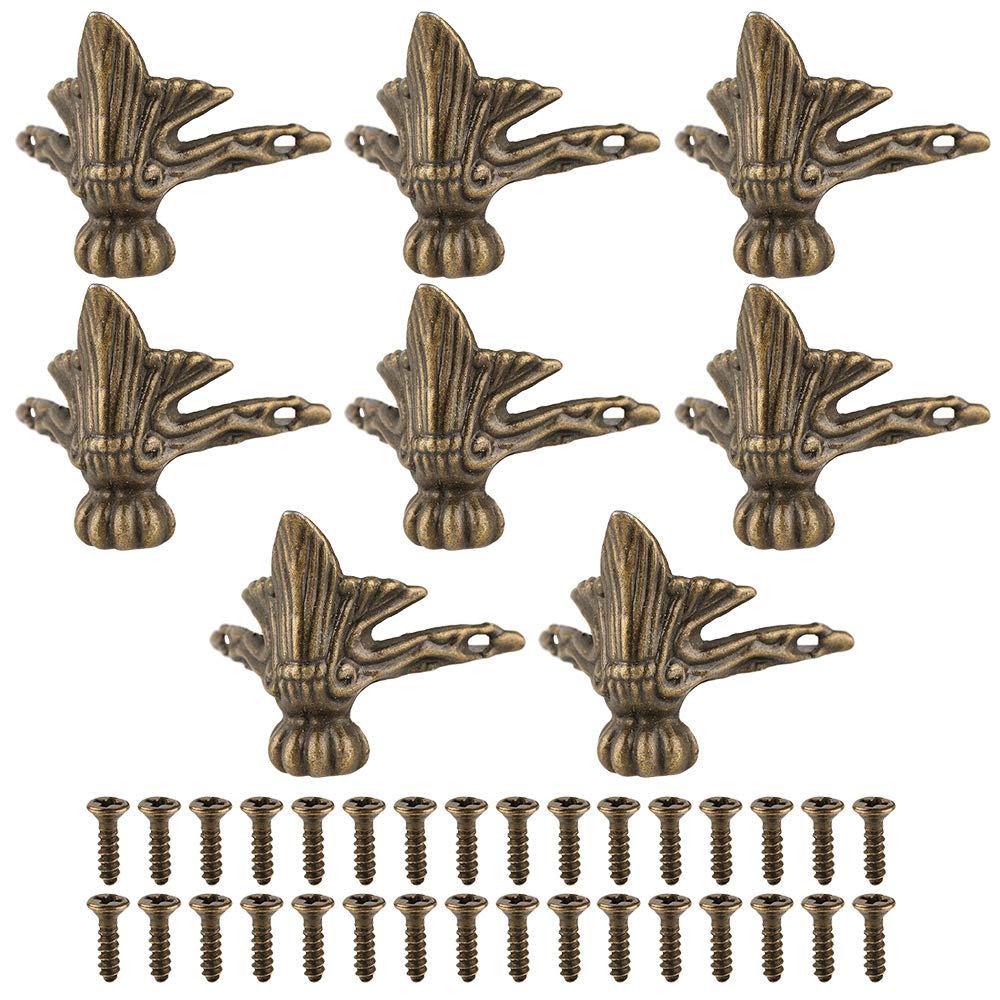 GTHER antique bronze box leg 40mm adds vintage charm and corner support for jewelry boxes.