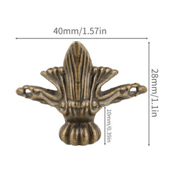 GTHER decorative corner leg bronze for boxes enhances appearance while protecting corners.