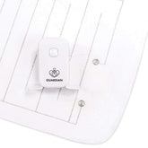 Guardian bedside alarm unit with stand for easy placement and quick wake-up alerts.