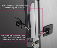 Guardianite fridge lock installed on fridge demonstrates permanent security in daily use.