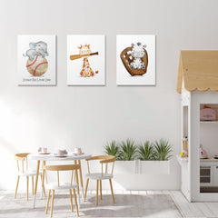 GUBIYU baseball wall art 12x16 panel brightens nursery with gallery-ready display.