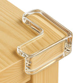 Gudui clear corner protector on table edge showing discreet, protective edge safeguard