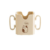 GUEDKIKL juice box holder in khaki color keeping drinks steady for kids