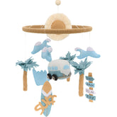 Gueiddi Surf Mobile for Crib with surfboards creates calming nursery visuals for baby