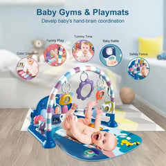 GUGUKUKU Baby Gym mat clock rattle encouraging motor engagement