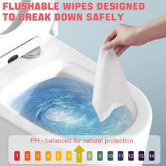 GUIDDBELLA plant-based fibers dissolve quickly for easy wastewater compatibility.