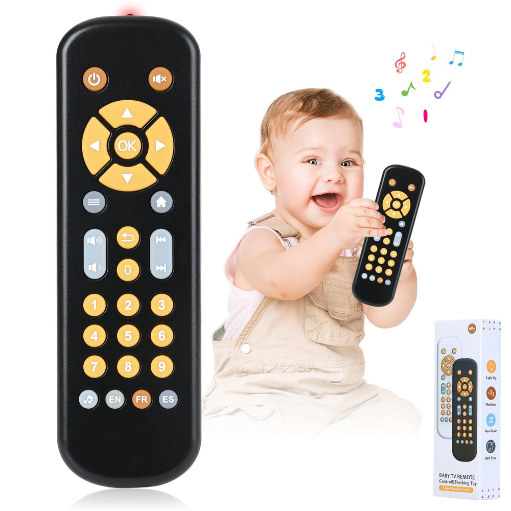 GUIGUZHJ baby remote front view promotes easy grip and imaginative play.