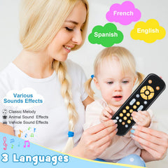 GUIGUZHJ baby remote lights up for engaging sensory play sessions.
