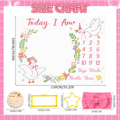 Guiqulai Silly Goose wooden birth sign close-up as a timeless baby memory keepsake