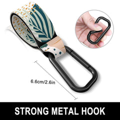 Gukeniu abstract leaf clips keep purse within reach and hands free