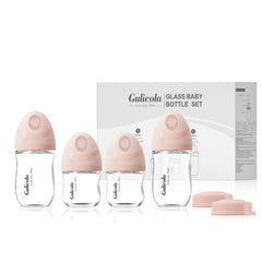 Gulicola natural glass 3 oz bottle for newborn feeding with heat resistance