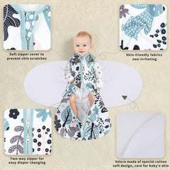 GUNTAIL arm-in mode demonstrates secure three-way swaddle options.
