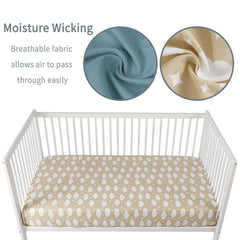 GUNTAIL two-pack clouds sheets provide easy rotation for busy parents