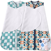 GUNTAIL newborn sleep sack in Bohemia-checkered design for safe, cozy sleep