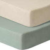 GUNTAIL pack n play sheets in brown and green, snug fit for Graco playard
