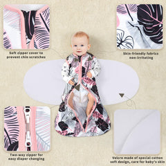 GUNTAIL reverse-zip bottom enables easy diaper changes without unwrapping