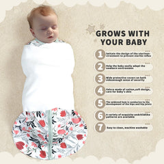 GUNTAIL swaddle wings soft cotton fabric promotes gentle swaddling and comfortable sleep